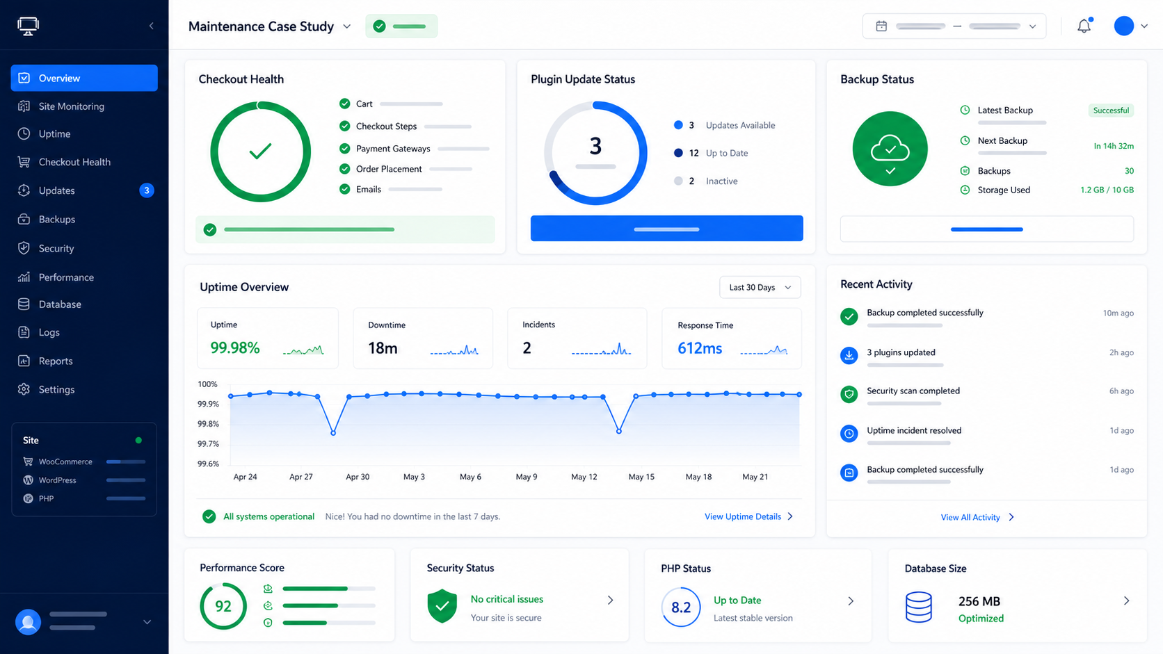 Northstar WooCommerce Stability Program case study screenshot